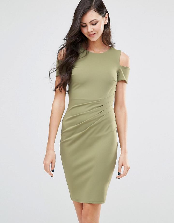 Jessica Wright Avery Midi Pencil Dress - Green