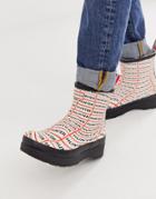 Hunter Original Play Boots In All Over Logo Print-multi