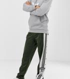 Adidas Originals Adibreak Popper Sweatpants In Khaki - Green