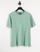 Asos Design Oversized T-shirt In Washed Sage-green