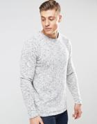 Bellfield Slub Yarn Knitted Sweater - Gray