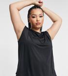 Asos 4505 Curve Sheer Tank Top In Loose Fit-black