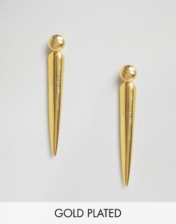 Ottoman Hands Stick Earrings - Gold