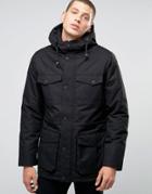 Brave Soul Premium Four Pocket Hooded Jacket - Black