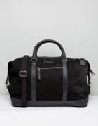 Sandqvist Cotton Canvas & Leather Weekend Bag - Black