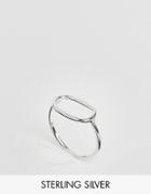Asos Sterling Silver Open Circle Ring - Silver