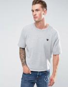 Diesel T-gene T-shirt Cat Embroidery - Gray