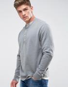 Abercrombie & Fitch Henley Sweatshirt White Label In Gray Marl - Green