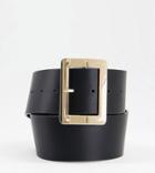 Glamorous Exclusive Waist & Hip Blazer Belt In Black Pu With Square Gold Buckle - Black