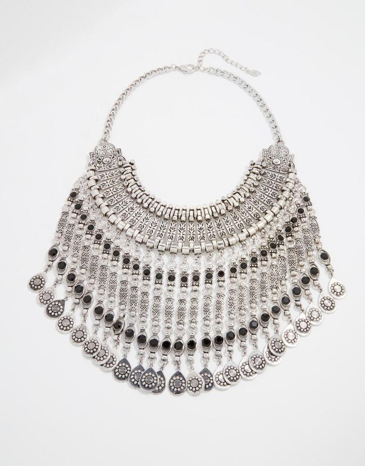Aldo Jeraren Statement Necklace - Silver