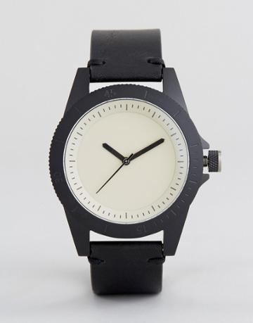 Swco Explore Watch In Black Leather - Black