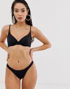 Asos Design Recycled Mix And Match Underwired Bikini Top - Black
