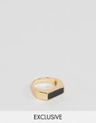 Designb London Geometric Stone Ring In Gold - Gold