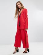 Fashion Union Wide Leg Pant Co-ord - Red