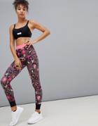 Asos 4505 Gym Legging In Leopard Print-multi