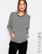 Y.a.s Tall Slouchy Sweat With Hoody - Gray