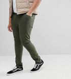 Asos Design Plus Super Skinny Jeans In Green - Green
