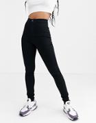 Noisy May High Waisted Skinny Jeans In Black - Black