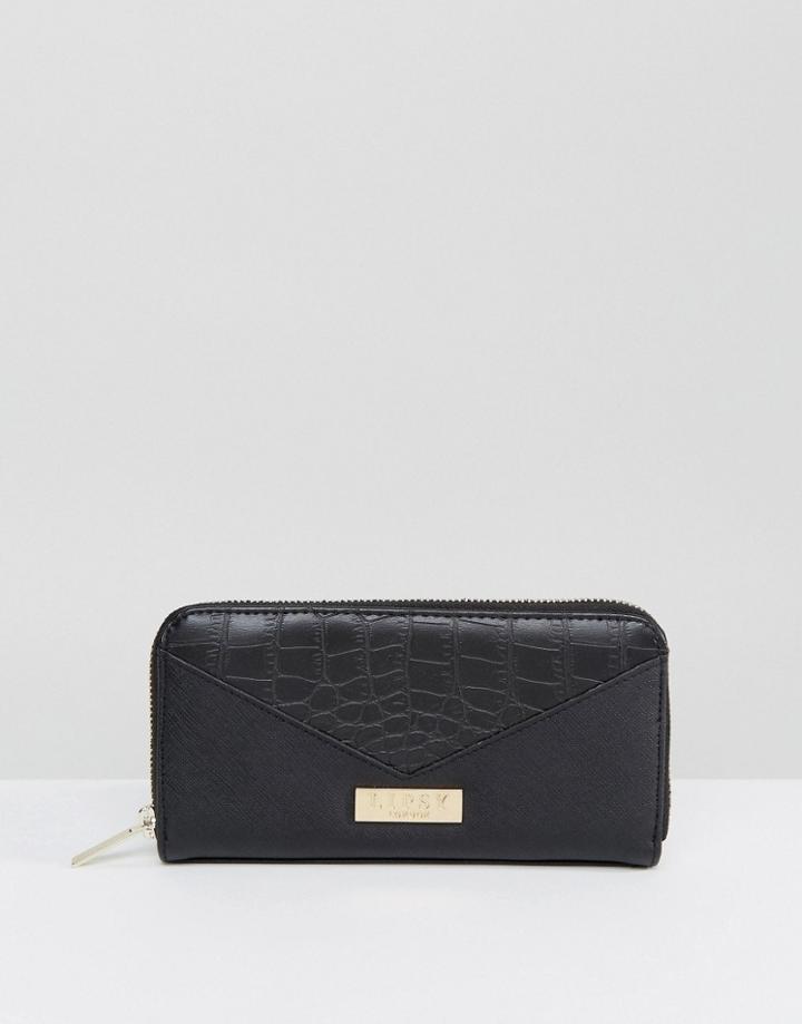 Lipsy Black Paneled Purse - Black