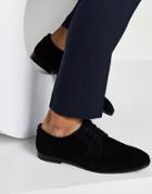 Asos Design Derby Shoes In Black Suede