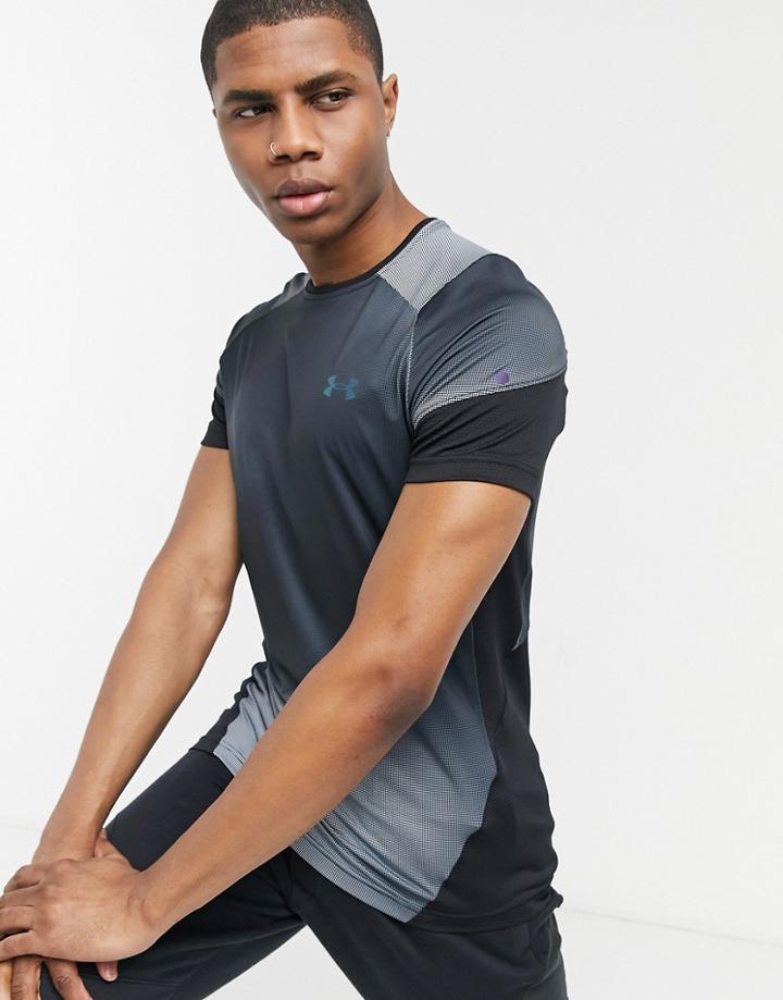 Under Armour Training Rush 2.0 Printed T-shirt In Black