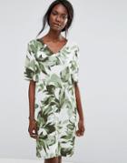 Selected Tropical Print Shift Dress - Multi