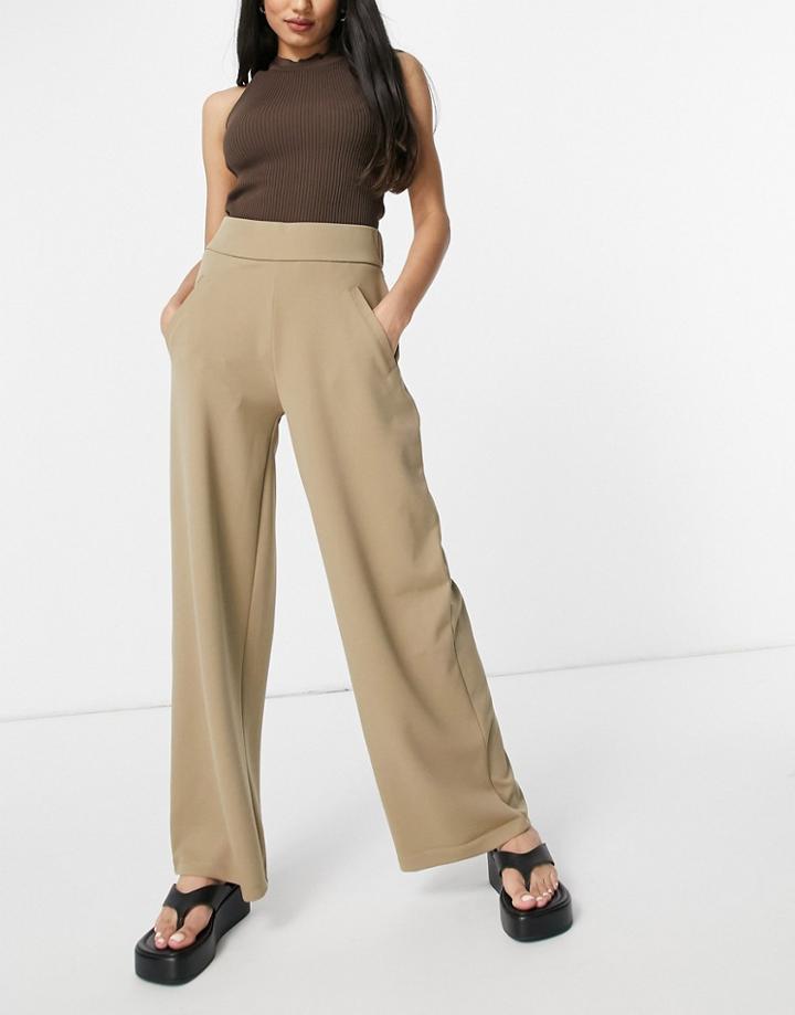 Jdy Wide Leg Pant In Beige - Part Of A Set-neutral