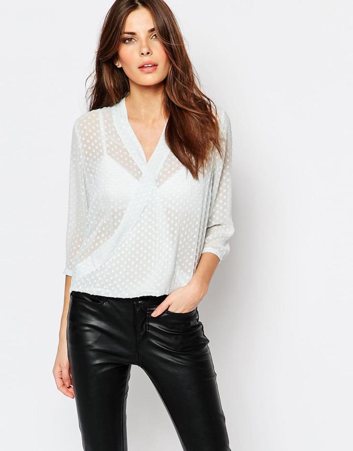 Sisley Wrap Shirt In Light Mint - 1b6 Mint