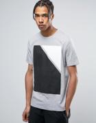 Asos Relaxed T-shirt With Block Print - Gray
