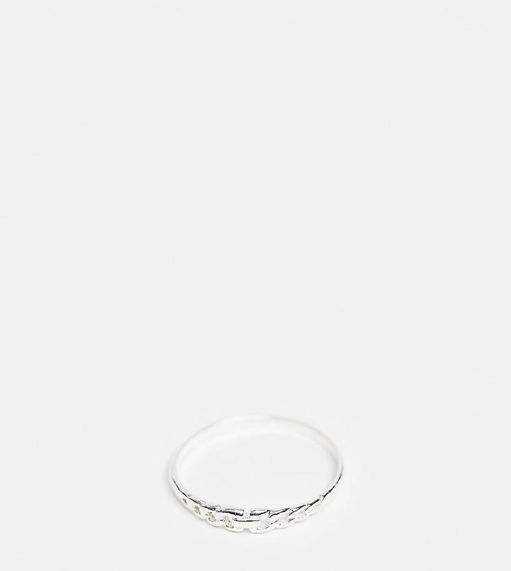 Kingsley Ryan Curve Braided Ring In Sterling Silver