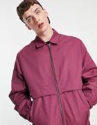 Asos Design Harrington Jacket In Pink