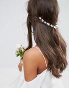 Asos Wedding Flower Back Hair Crown - Clear