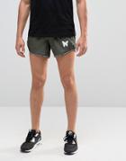 Good For Nothing Retro Shorts With Logo Taping - Green