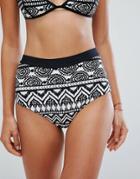Radio Fiji High Waisted Double Band Bikini Bottoms - Black
