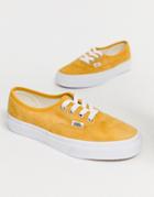 Vans Authentic Mustard Suede Sneakers-yellow