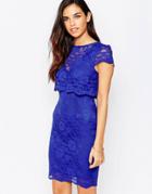 Jessica Wright Lucinda Lace Overlay Dress - Blue