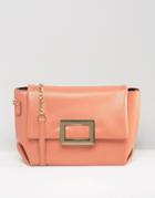 Asos Soft Shoulder Bag With Metal Clasp - Pink
