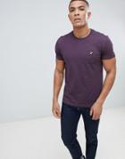 Lyle & Scott Logo T-shirt In Plum - Purple