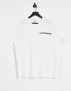 Lacoste Oversized T-shirt With Logo Pocket Detail In White