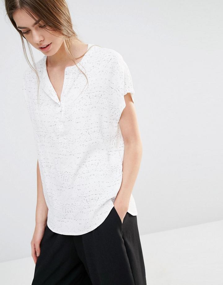 See U Soon Blouse In Grain Print - Off White