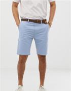 Threadbare Belted Chino Shorts-blue