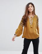 Y.a.s Embroidery Blouse - Yellow