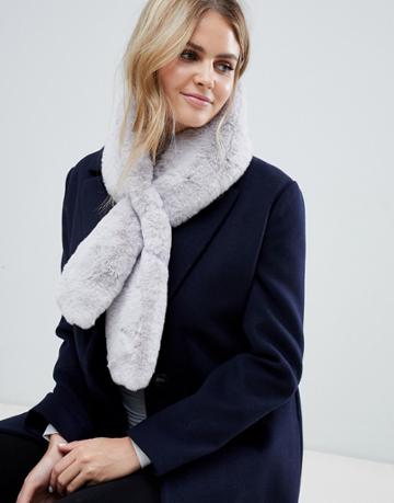 Jayley Faux Fur Scarf - Gray