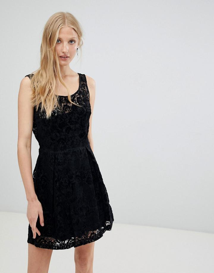 Deby Debo Relice Velvet Burnout Dress-black
