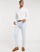Topman Slim Suit Pant In Light Blue-blues