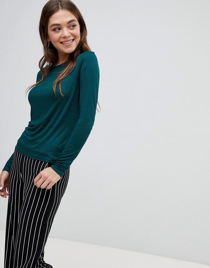 Brave Soul Marie Long Sleeve Top - Green