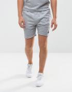 Intense Skinny Shorts In Gray With Biker Detail - Gray