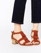 Asos Treasure Wide Fit Heeled Sandals - Tan