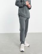 Topman Oversize Knitted Sweatpants In Charcoal-green