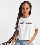 Columbia North Cascades Crop T-shirt In White Exclusive At Asos